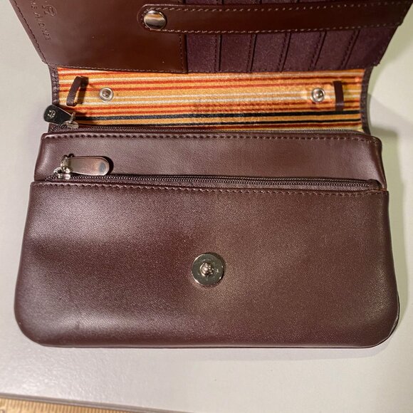 Etienne Aigner Burgundy Leather Wallet Card Holder - Vintage - Picture 3 of 10